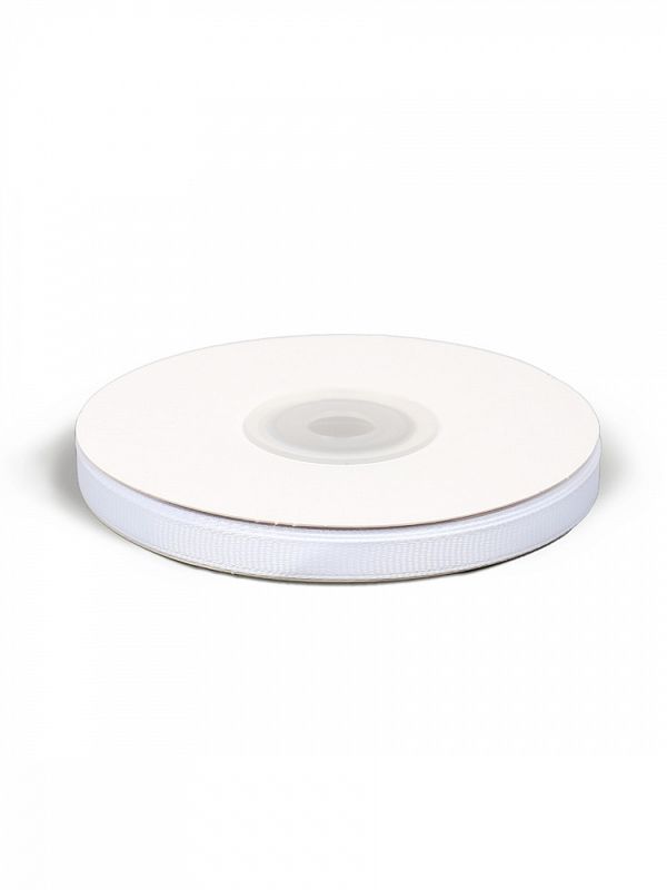 Лента репсовая (в рубчик) 6.0 мм / 22.8±1 метра, 029 белый, Magic4Hobby