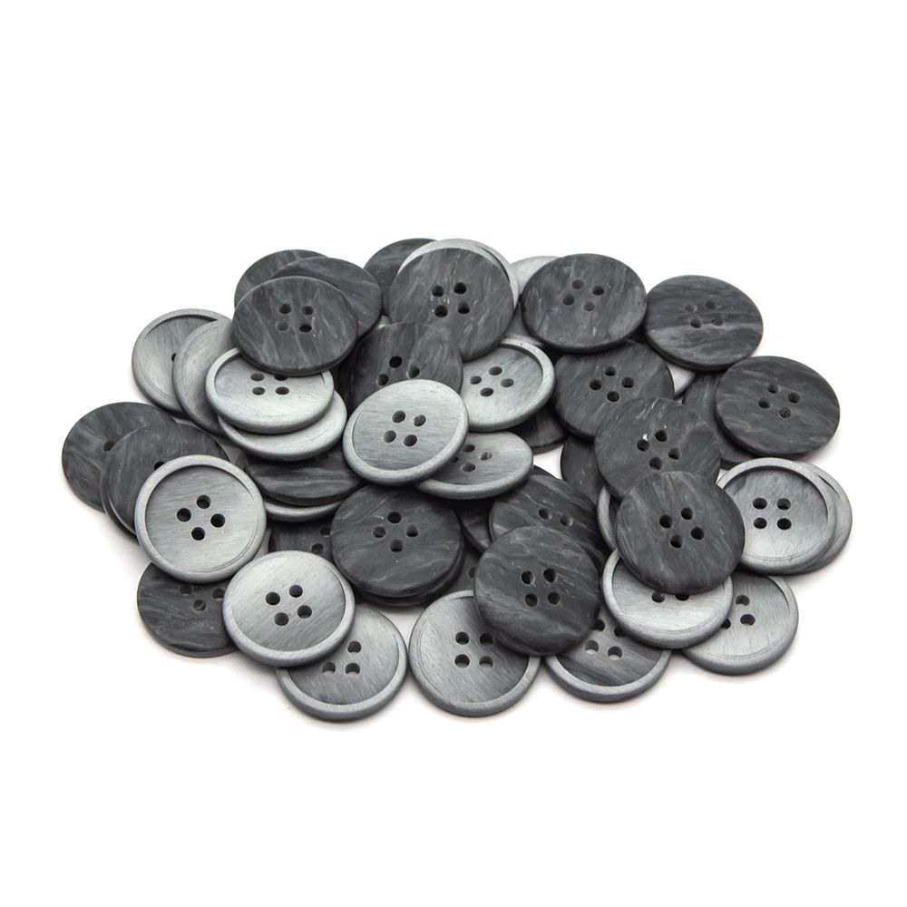 Пуговицы 4 прокола мужская костюмные 391387/4 32 (3903 серый мат.), 50 шт
