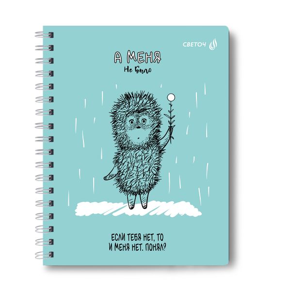 Тетрадь ученическая общая с двойной обложкой, (лицензия), A5 96 л. на гребне 65 г/м², белизна 100 %, 4 шт, клетка, 01208 Найти друга (Ёжик в тумане), Светоч Т117