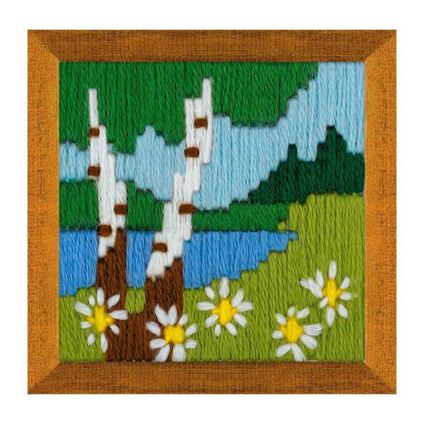 Набор для вышивания нитками Риолис, Лесное озеро6х6см