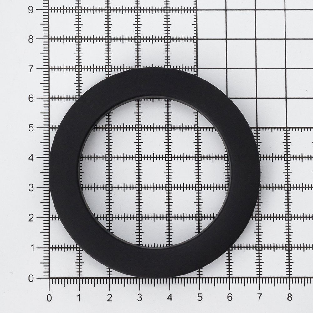 Люверс шторный ⌀50 мм, с многоур. замком пластик, 46 черный софт тач, 10 шт