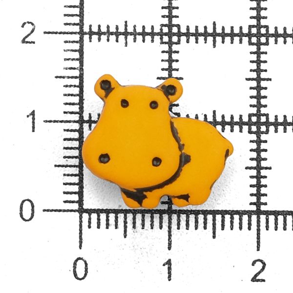 Пуговицы детские Бегемот (I0362-DWB) 28/1 (D31 оранжевый), 36 шт