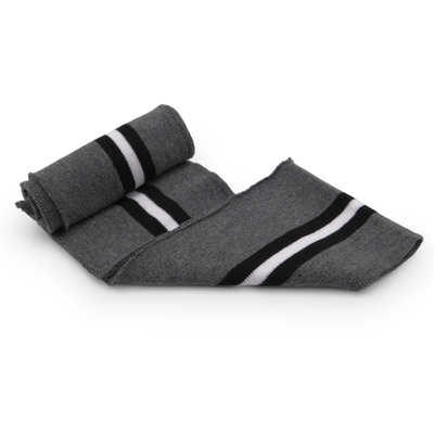 Подвяз (довяз) трикотажный 7.5х80 см, однослойный в полоску, серый/черный/белый