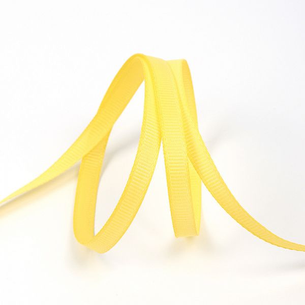 Лента репсовая (в рубчик) 6.0 мм, 640 желтый, уп. 27,4м