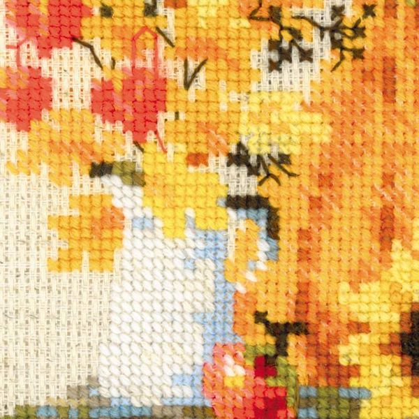 Набор для вышивания нитками Риолис, Дача, Осень 20х30 см