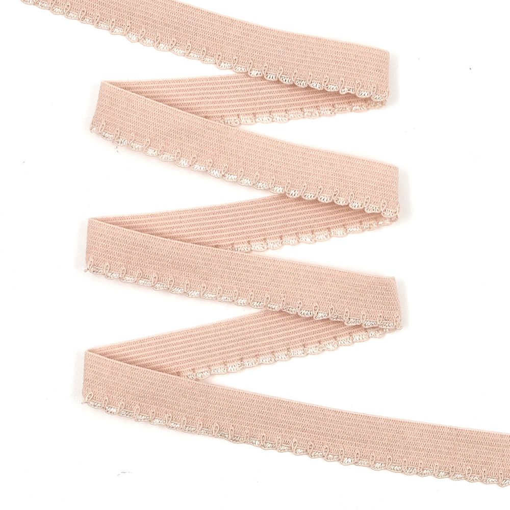 Резинка бельевая (ажурная) 15.0 мм / 50 метров, пудровый, 0315/59