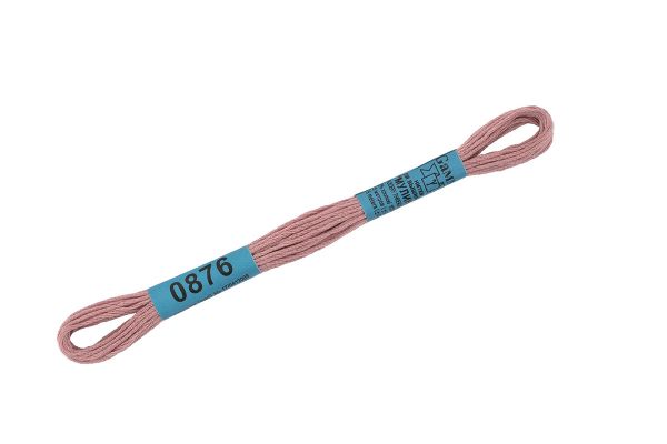 Мулине Gamma 100% хлопок, цв.0876 гр. розов., 24 мотка по 8 метров