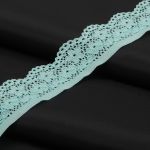 Кружево эластичное (стрейч) 25 мм / 50 метров, голубой, К009.025