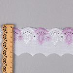 Кружево шитьё 50 мм, диз. 310, цв.101/164 сиреневый, уп. 13.71 м, Kruzhevo