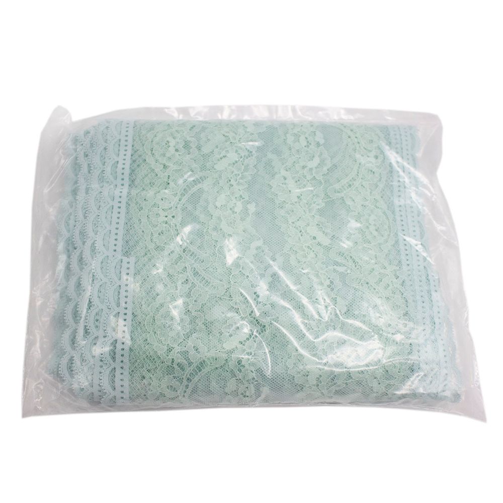 Кружево бельевое эластичное 240 мм / 10 м, св.зеленый