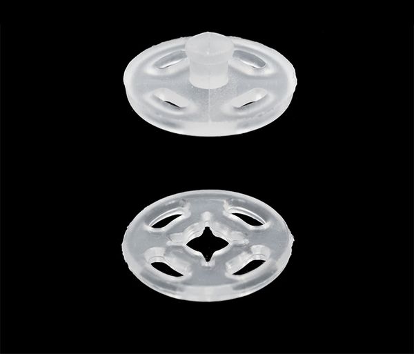 Кнопка пришивная пластиковая 12 мм, цв. прозрачный уп. 200 шт, PSB