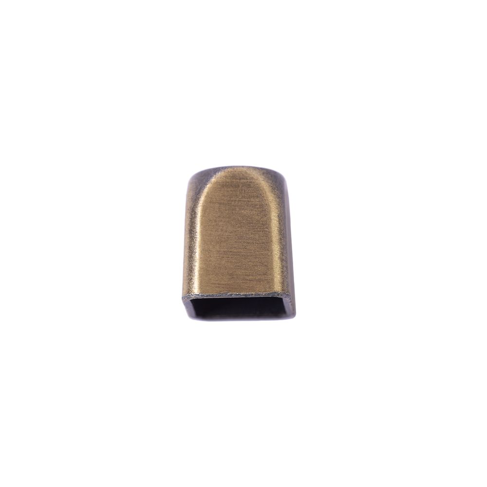 Наконечник для шнура металл 7х10 мм, 20 шт, 12 шлифованная бронза, Gamma GB 1642