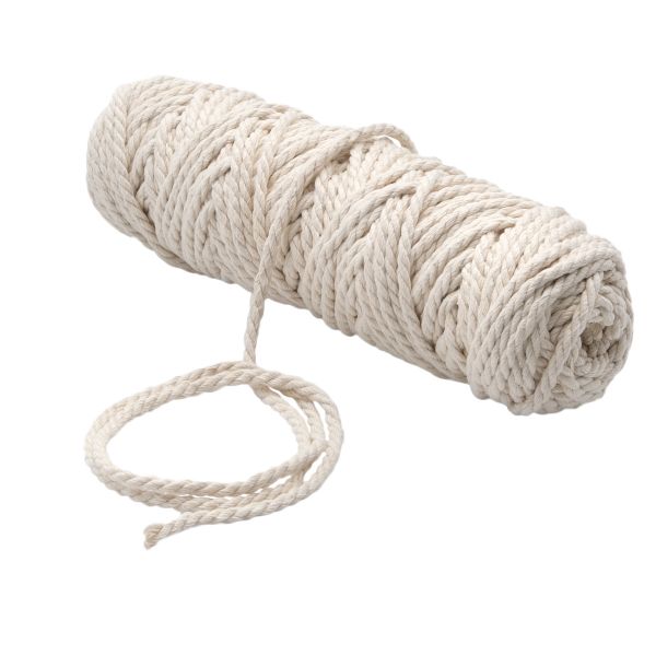 Шнур круглый х/б ⌀5.0 мм / 50 метров, (бобина) цвет суровый