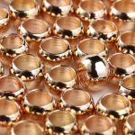 Зажимные бусины 3 мм, 100 шт/уп, Астра, золото