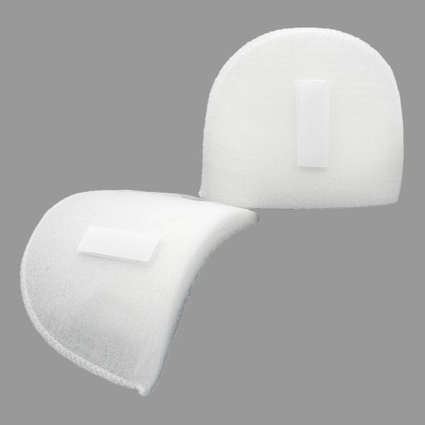 Плечевые накладки (подплечники) втачные на липучке 100х150х14 мм, Hobby&Pro, белый, ВК-14/А, 1 пара