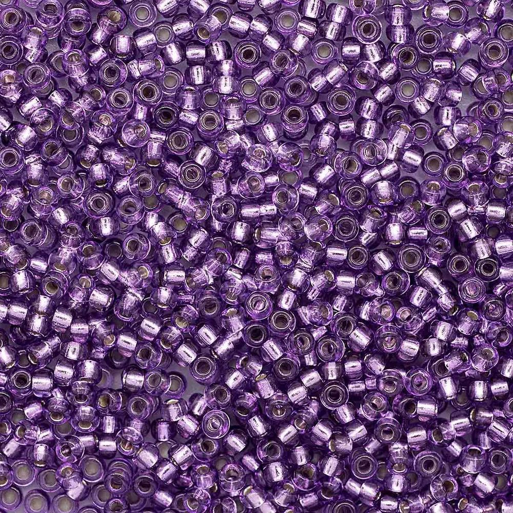 Бисер Preciosa прозрачный цветной с серебр. центром 10/0 (2.3 мм), круг.отв, 20гр, уп.5 шт