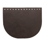Крышечка для сумки Огурцы Турецкие, 20,4см*17,2см, дизайн №2041, 100% кожа (т.коричневый)