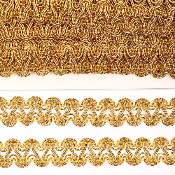 Тесьма отделочная 20 мм / 13.71 метров, TBY 913 цв.золото