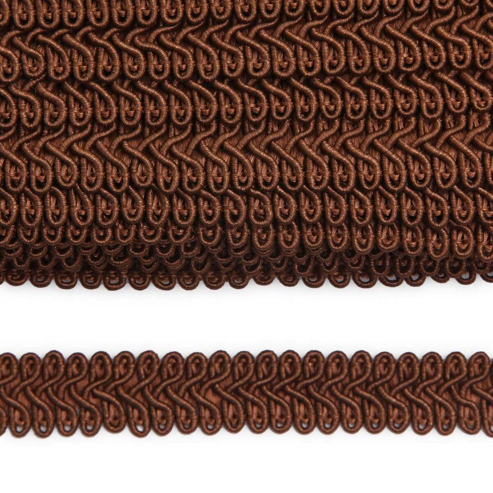 Тесьма отделочная Шанель 13 мм, 25 м, SR030 т.коричневый