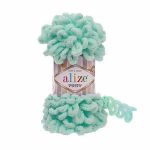 Пряжа Alize (Ализе) Puffy / уп.5 мот. по 100 г, 9м, 019 светло-бирюзовый A