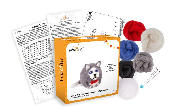 Набор для валяния Woolla, Котик Котя, Woolla WT-0116