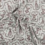 Ткань для пэчворка Peppy Век моды, рулон 112 см / 5 метров, ВМ-16 серый, Peppy