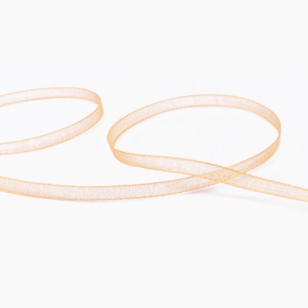 Лента капроновая (органза) _3.0 мм / 45.7 метров, 009 рыжий, Blitz OR-3