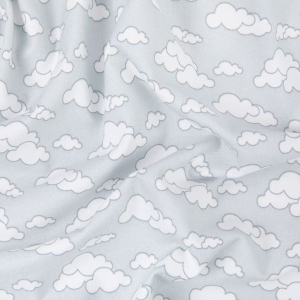 Ткань для пэчворка Peppy Молочные сны фланель, рулон 112 см / 5 метров, МС-21 серый, Peppy