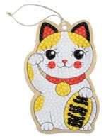 Алмазная (кристальная) мозаика Фрея, подвеска Манэки-нэко, 6х9 см