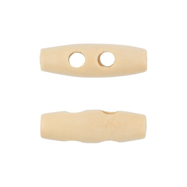 Пуговицы 2 прокола 30 мм, 24 шт, дерево, №277 бежевый, Blitz DRN 0110