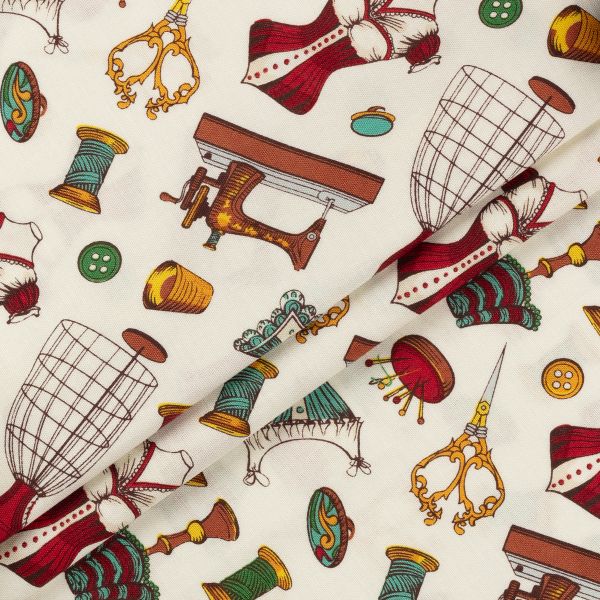 Ткань для пэчворка Peppy Век моды, отрез 50х55 см, 146 г/м², ВМ-15 бежевый, Peppy