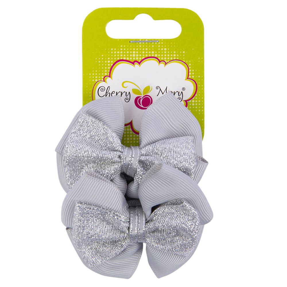 Набор резинок для волос, 10 шт, №02 серый-серебристый, Cherry Mary DR07036