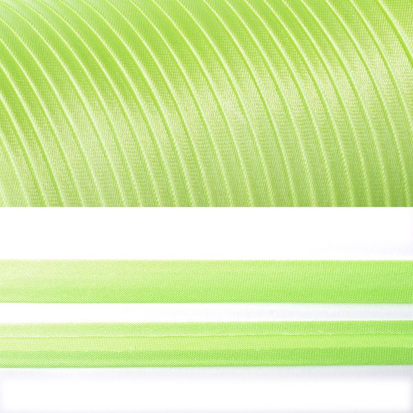 Косая бейка атласная 15 мм / 132±1 метра, BS, 597636, цв.F230 св.салатовый