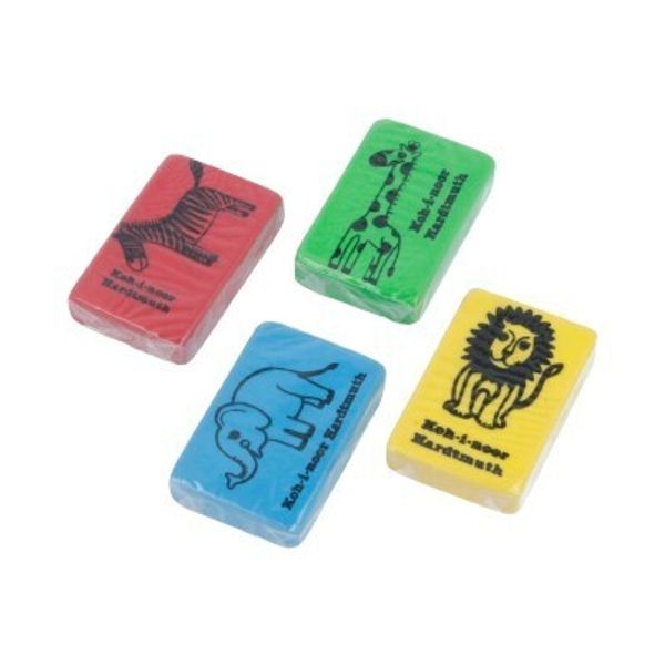 Ластик для чернографитных карандашей ассорти 6200/6 48 шт, 6200006001KK, KOH-I-NOOR Hardtmuth