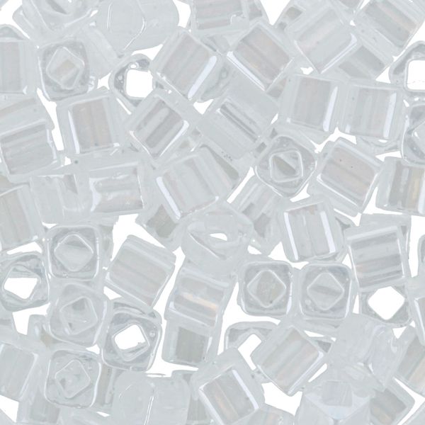Бисер Toho Cube 3 мм, 25 г (5х5 г), 0141 белый/Перламутровый