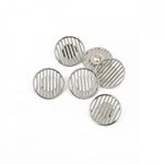 Пуговицы на ножке металлические 32L=20мм, С-MP37 цв.серебро, 10 шт