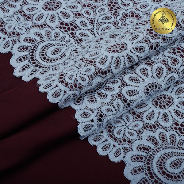 Кружево бельевое эластичное 205 мм / 3 м, TBY.YSTL00839, цв.L3090 голубой, Kruzhevo