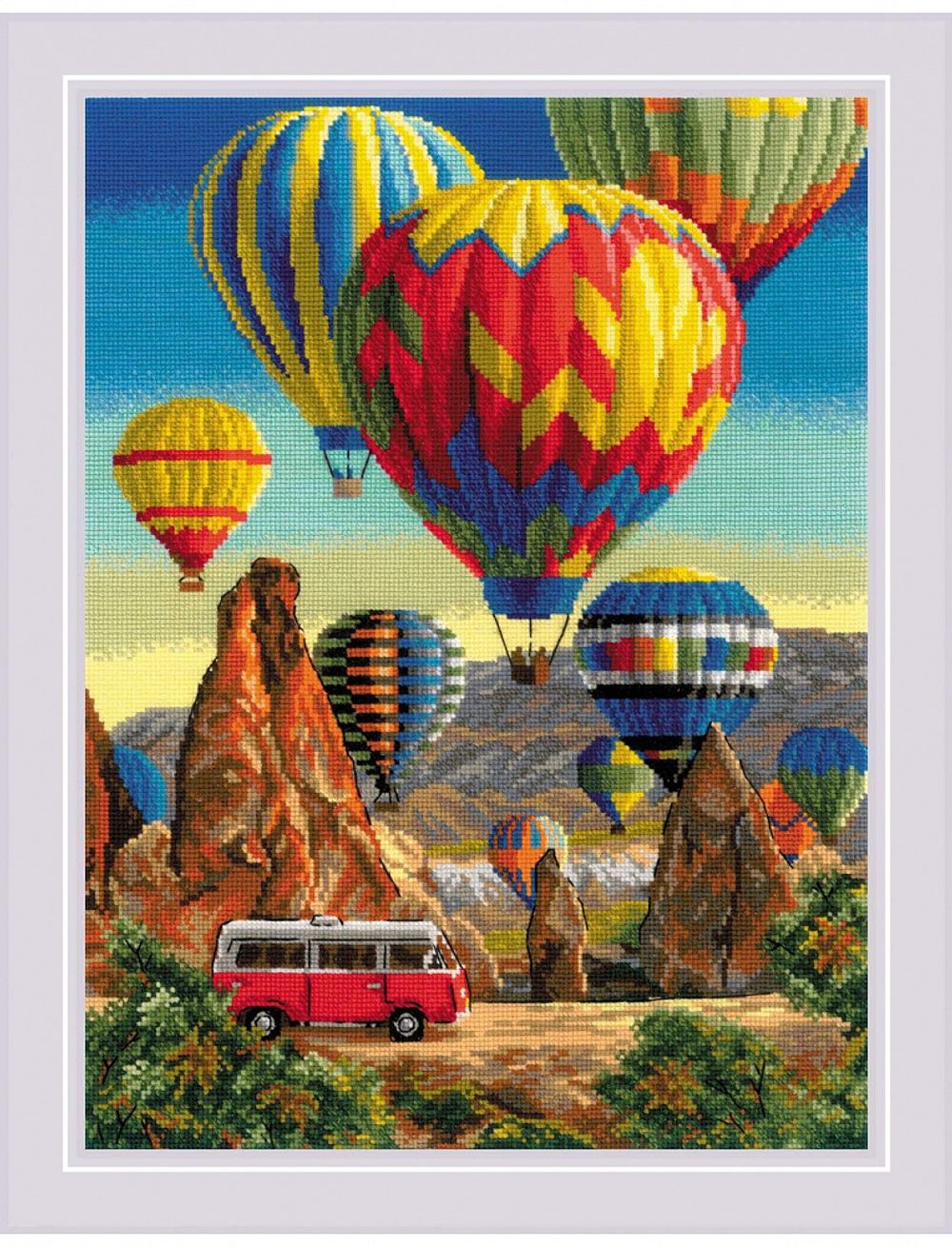 Набор для вышивания нитками Риолис, Фестиваль в Каппадокии 30х40 см