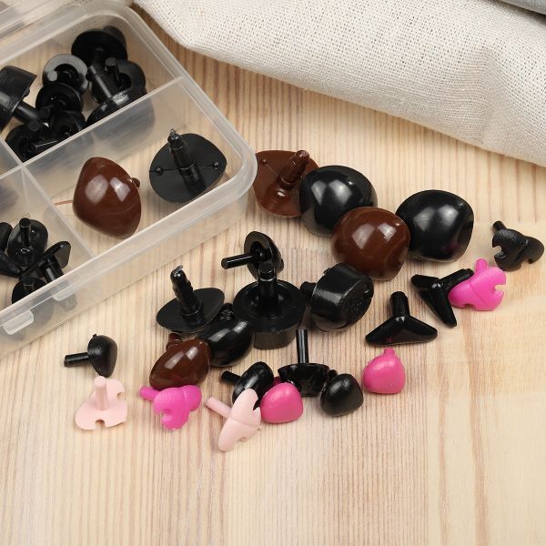 Набор носов №6 в органайзере винтовые пластик цв.ассорти, 68 шт