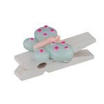 Прищепки декоративные 5х6 шт, 3.5 см, B129 Голубые бабочки, Blumentag WCRH-35