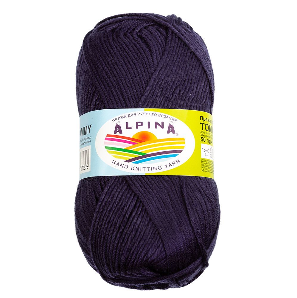 Пряжа Alpina Tommy / уп.10 мот. по 50г, 138м, 024 т.синий