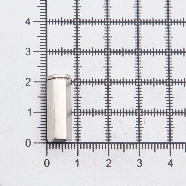 Наконечник для шнура металл шестигранный 20х7 мм, металл, никель, 6660-0100, 20 шт