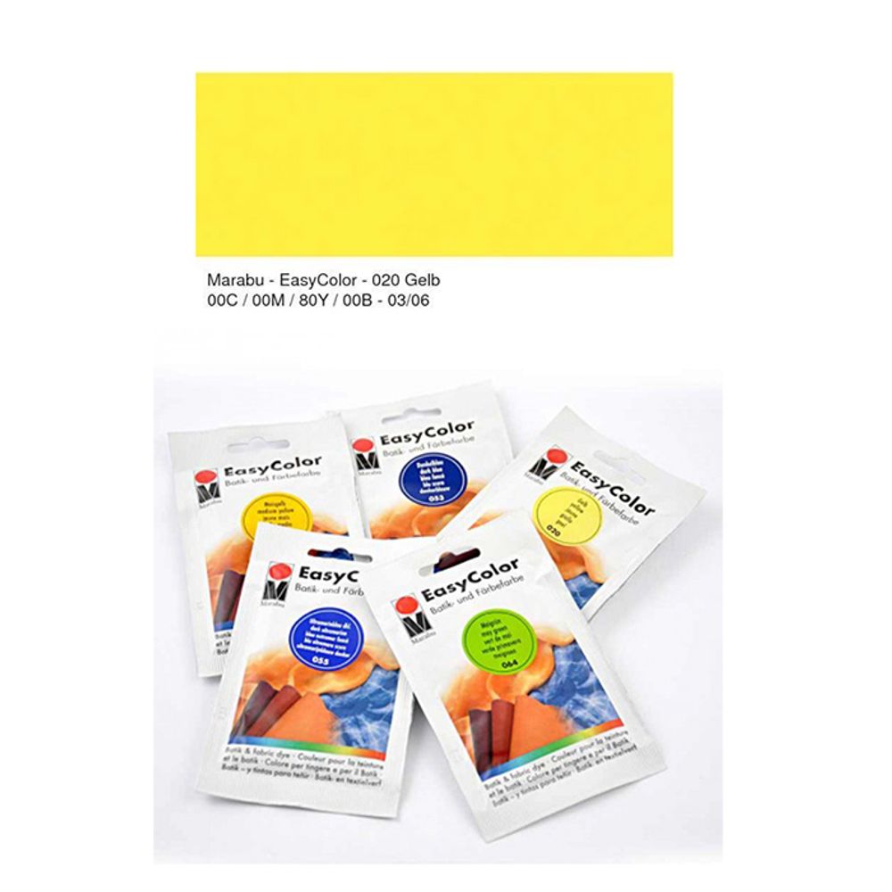 Краситель для ткани Marabu Easy Color, 173522020 цвет 020 желтый, 25 г