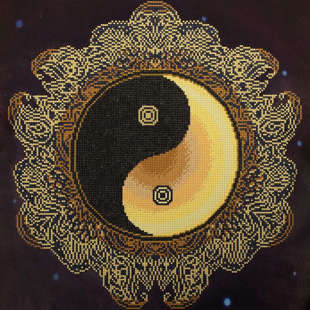 Алмазная (кристальная) мозаика Фрея, Инь-Ян, 50х50 см