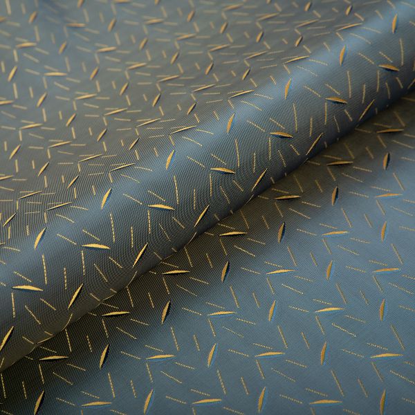 Ткань подкладочная (таффета) с рисунком 96 г/м², 100х145 см, 048 сине-золотой, Gamma JTR