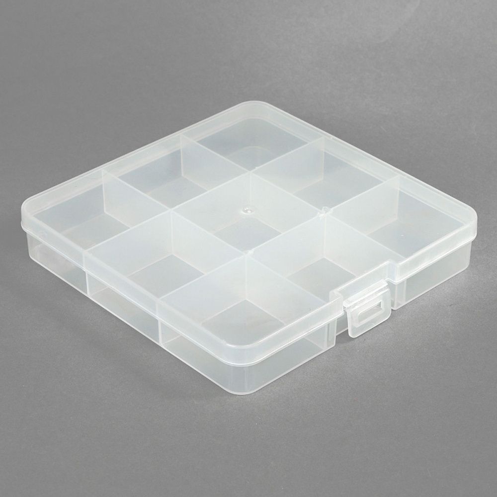 Контейнер для мелочей 13.5х13.7х2.3 см цв. в ассортименте