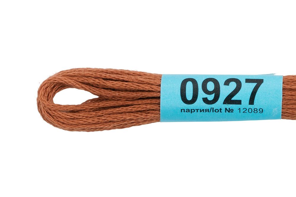 Мулине Gamma 100% хлопок, цв.0927 св.коричневый, 24 мотка по 8 метров