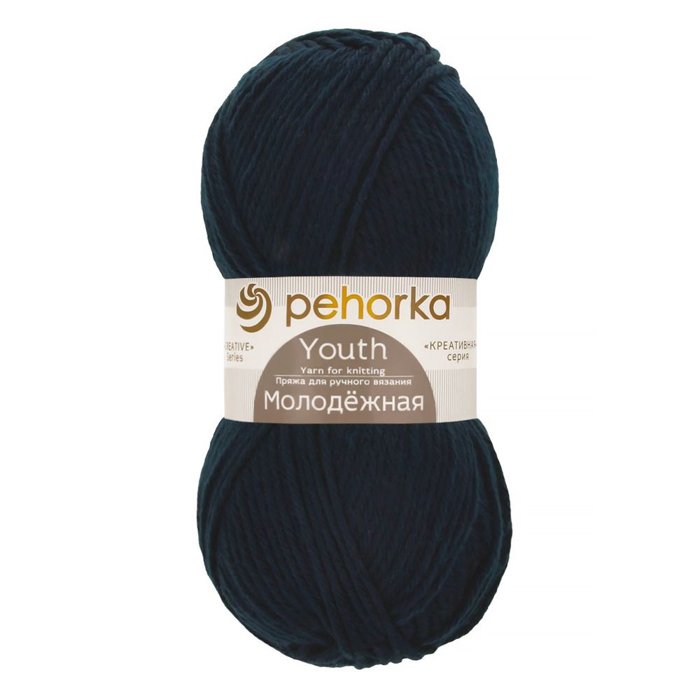 Пряжа Пехорка Молодежная / уп.5 мот. по 100 г, 280 м, цв.004 т.синий