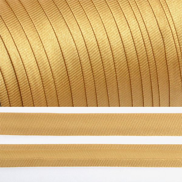 Косая бейка атласная 15 мм / 132±1 метра, BS, 597636, цв.F277 (6455) бежевый