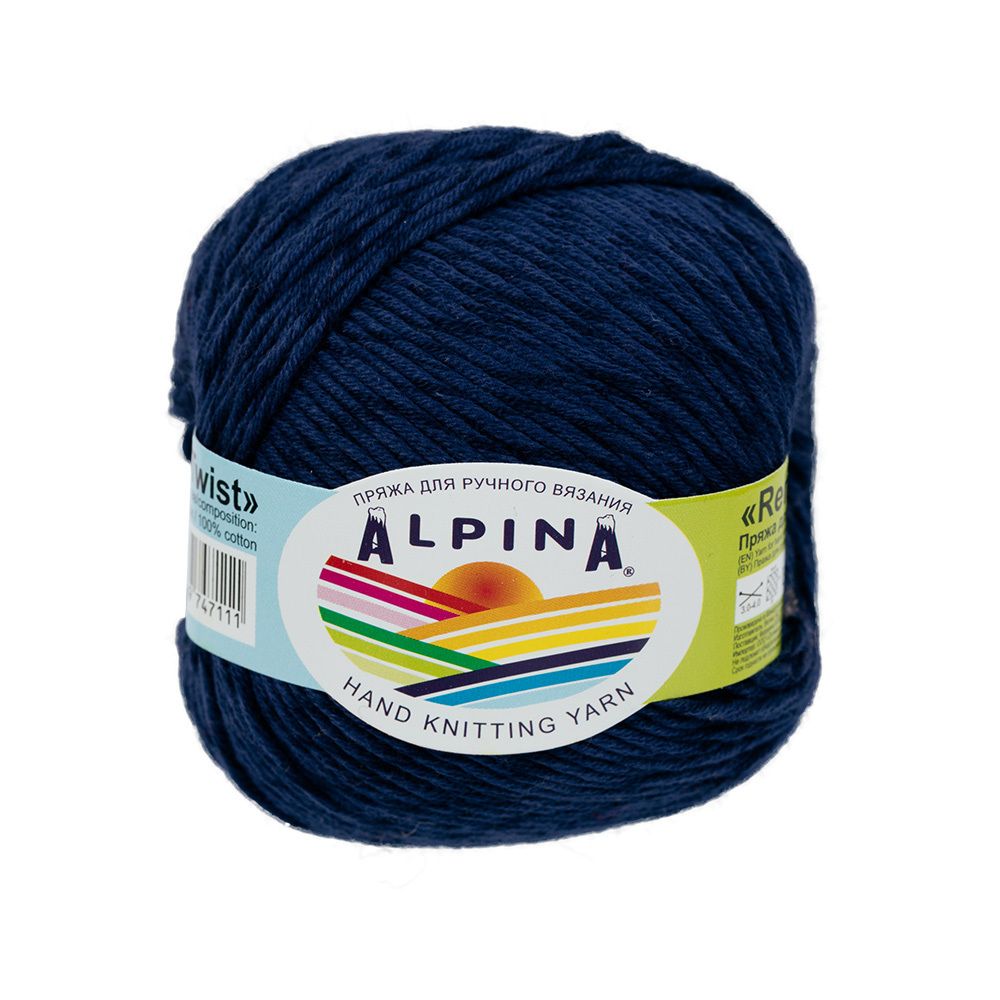 Пряжа Alpina Rene Twist / уп.10 мот. по 50г, 125м, 05 т.синий